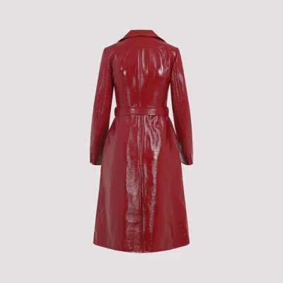 Courrèges Courregès Belted Trench Coat In Red