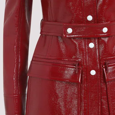Courrèges Courregès Belted Trench Coat In Red