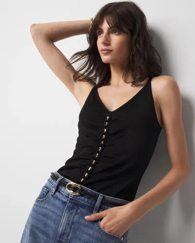 White House Black Market Ruched Hardware Sweater Tank Top