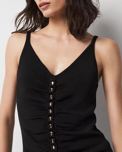 White House Black Market Ruched Hardware Sweater Tank Top