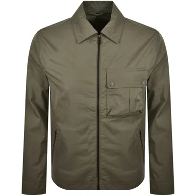 Belstaff Drome Overshirt Major Brown In Green