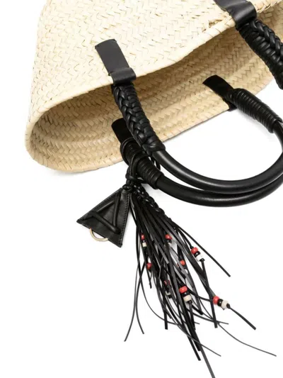 Alanui Women's Interwoven Raffia Bag With Tassel Charm