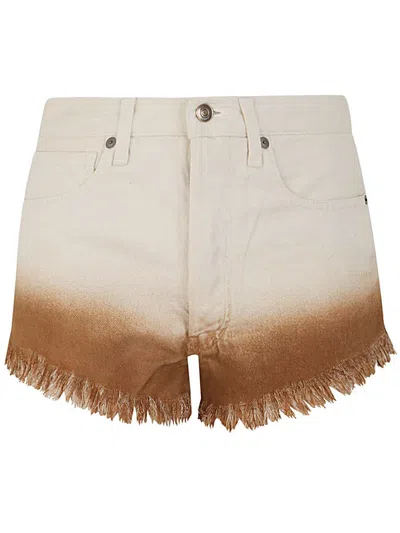 Alanui Bright Hues Denim Shorts Clothing In Neutral