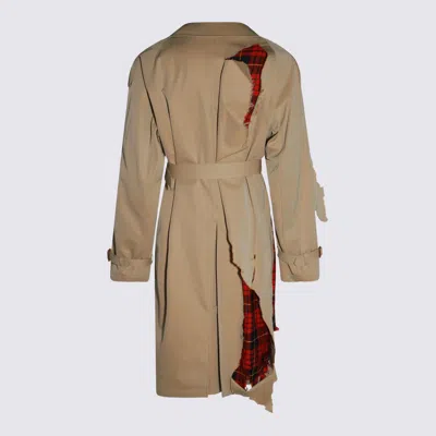 Alexander Mcqueen Beige Cotton Trench Coat In Neutral