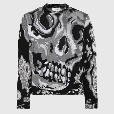 Alexander Mcqueen Abstract Pattern-jacquard Jumper In Black