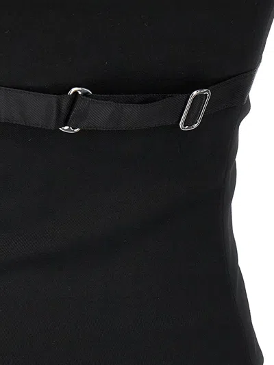 Alexander Wang Deconstructed Wool Vest With Tailored Bodice In Black