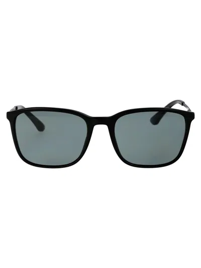 Giorgio Armani Black Acetate Sunglasses In Black