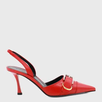 Givenchy Voyou Slingbacks In Leather In Red