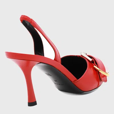 Givenchy Voyou Slingbacks In Leather In Red