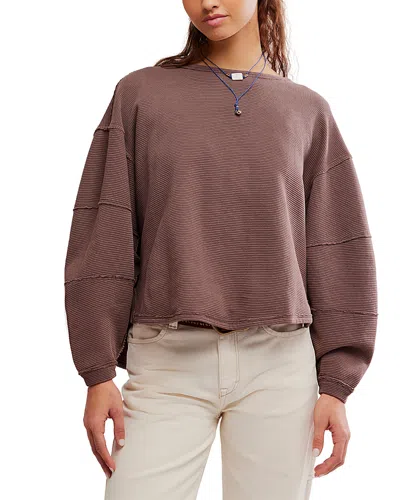 Free People Total Eclipse Oversize T-shirt In Brown