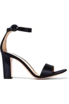 Gianvito Rossi Woman Portofino Satin Sandals Midnight Blue