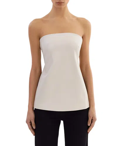 Lamarque Katya Faux Leather Top In White