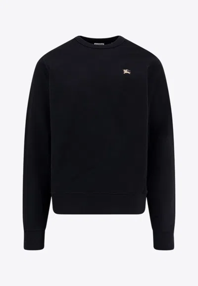 Burberry Cotton Sweatshirt With Logo Embroidery