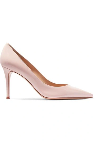 Shop Gianvito Rossi 85 Patent-leather Pumps In Baby Pink