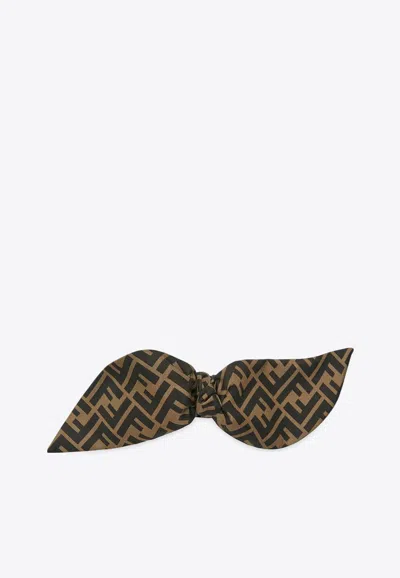 Fendi Ff Motif Silk Hair Clip