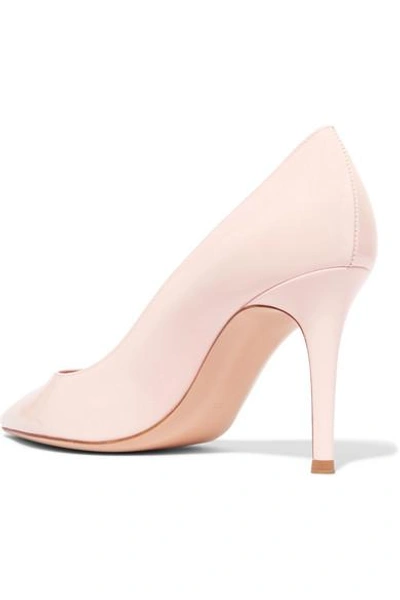 Shop Gianvito Rossi 85 Patent-leather Pumps In Baby Pink