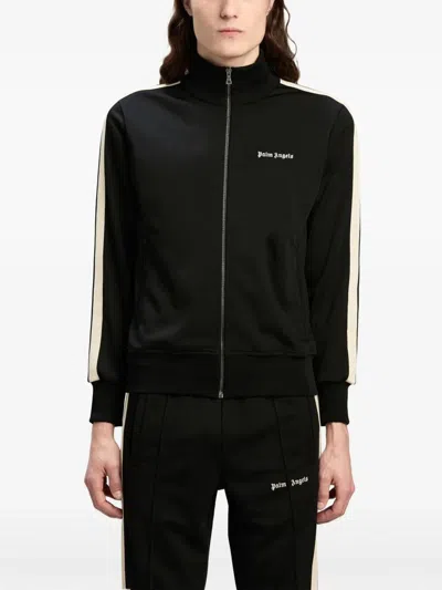 Palm Angels Track Jacket With High Collar In Black
