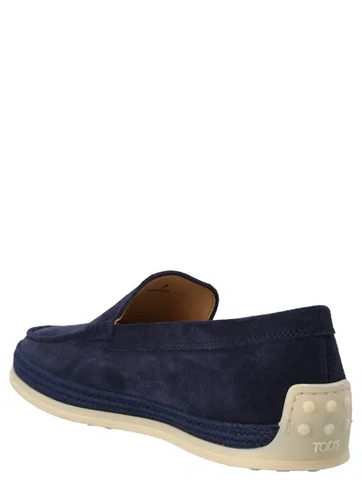 Tod's Round Toe Suede Slippera Loafers