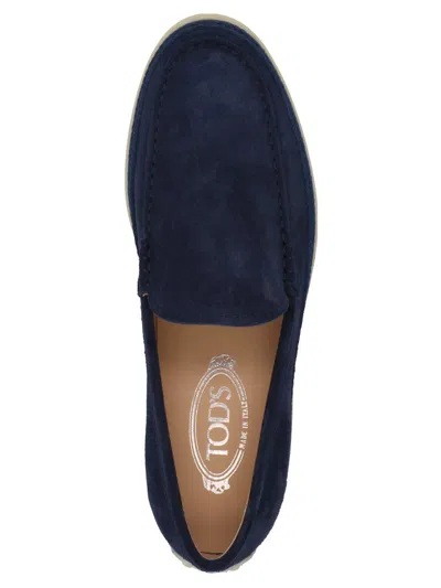 Tod's Round Toe Suede Slippera Loafers