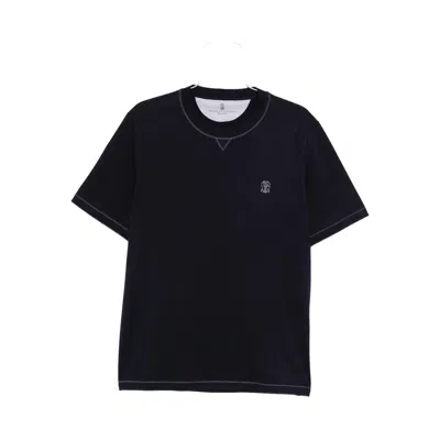 Brunello Cucinelli Slim Fit Crew-neck T-shirt In Lightweight Cotton Jersey In Black