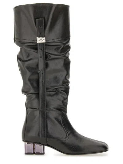 Ganni Slouchy Boot "butterfly" In Black