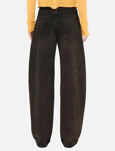 Haikure High-rise Wide-leg Jeans With Belt Loops In Black