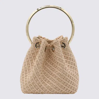 Jimmy Choo Round Handle Bucket Bag With Pearl Embellishment