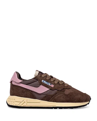 Autry Retro-inspired Brown Suede Sneakers With Chunky Sole In Brown