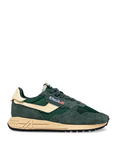 Autry Reelwind Low Leather-trimmed Suede, Mesh And Shell Sneakers In Multi