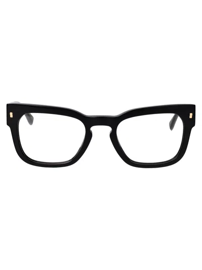 Dsquared2 Glossy Square-frame Glasses In Black