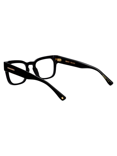 Dsquared2 Glossy Square-frame Glasses In Black