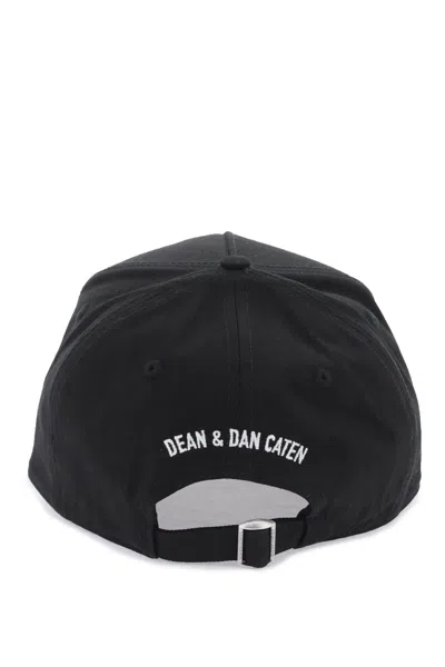 Dsquared2 Black Cotton Baseball Cap