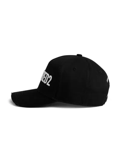 Dsquared2 Black Cotton Baseball Cap