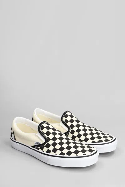 Vans Green Classic Slip-on Checkerboard Sneakers In White