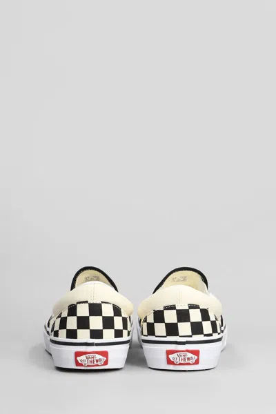 Vans Green Classic Slip-on Checkerboard Sneakers In White