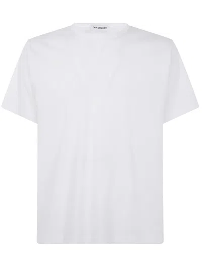 Our Legacy " New Box" Mens Jersey T-shirt Clothing In White
