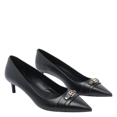 Michael Kors Mandy Flex Pumps In Black Leather In Black