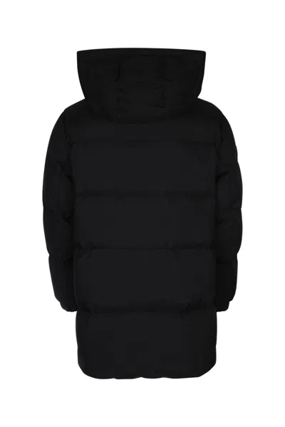 Duvetica Quilted Hooded Coat Front Pockets In Black