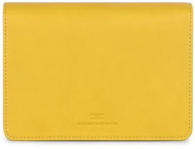 Elisabetta Franchi Faux Leather Shoulder Bag In Yellow