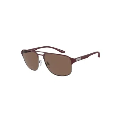 Emporio Armani Full Frame Sunglasses In Brown