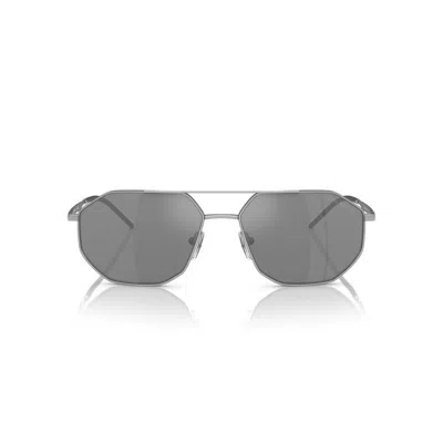 Emporio Armani Full Frame Sunglasses In Gray