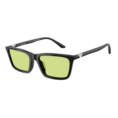 Emporio Armani Rectangular Sunglasses In Black