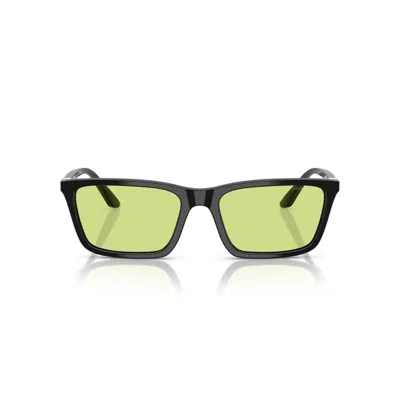 Emporio Armani Rectangular Sunglasses In Black