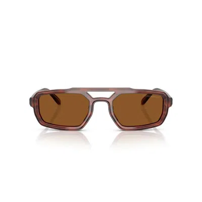 Emporio Armani Geometric-frame Sunglasses In Brown