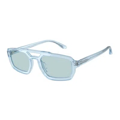 Emporio Armani Geometric-frame Sunglasses In Blue