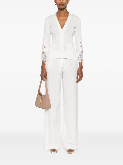Ermanno Scervino Cotton Cardigan In White