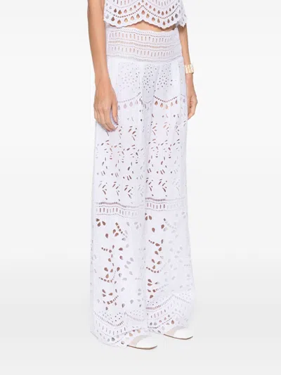 Ermanno Scervino Lace Trousers In White