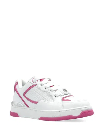 Versace Biggie Basket Sneakers In White