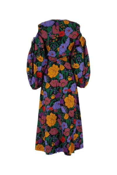 Farm Rio Printed Cotton Bucolic Garden Dress In Multi
