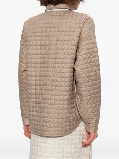 Moncler Quilted Shirt Jacket In Neutral